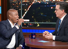 New York Mayor-Elect Eric Adams Gifts Stephen Colbert Rolling Papers and Bag of Faux Weed on 'The Late Show'